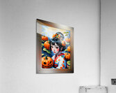 Yayoi Kusama Pumpkin Geisha Girl Adorable AI Concept Art by Xzendor7 Acrylic Print