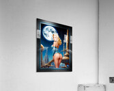 The Future Looks Golden Stunning Retro Fusion Pin Up AI Concept Art by Xzendor7 Acrylic Print