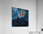 Gothic Violinist in Moonlit Garden – Dark Fantasy Elegant Art Acrylic Print