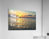 16x24 20150325KW LN Roatan Sailboat Sunset Acrylic Print