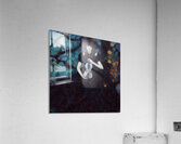 Ethereal Gothic Violinist – Dark Fantasy Woman with Violin in Moonlit Dream Acrylic Print