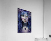 Mystical Lavender Witch - Enchanted Fantasy Portrait with Floral Magic Painting Acrylic Print