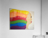 Rainbow women Acrylic Print