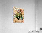 Bohemian Watercolor Portrait of Janis Joplin - Retro Psychedelic Art with Vintage Texture Acrylic Print