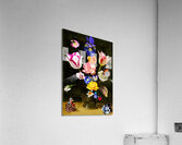 A BOUQUET OF FLOWERS IN A GLASS VASE Acrylic Print