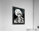 The Beauty Of The Harvest Moon Stunning Portrait Illustraion AI Concept Art by Xzendor7 Acrylic Print