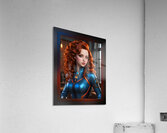 Flight Navigator Florina Tatina Beautiful AI Concept Art Portrait by Xzendor7 Acrylic Print