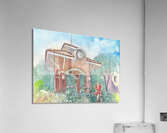 Winter Garden Clock Tower - A young girl riding a bicycle Acrylic Print