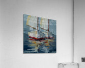 2 White and Red Sailboats Underway  Acrylic Print