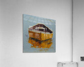 Yellow Rowboat at Anchor  Acrylic Print