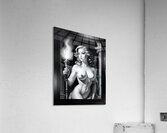 Is there Someone Lurking In The Dark Mesmerizing Pin Up Portrait AI Concept Art by Xzendor7 Acrylic Print