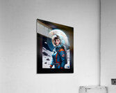 Exploring The Moons Surface Captivating AI Concept Art by Xzendor7 Acrylic Print