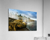 Sun Breaks Through Clouds by Pemaquid Point Light in Maine  Acrylic Print