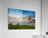 Sunset by West Quoddy Head Lighthouse in Down East Maine Impression acrylique