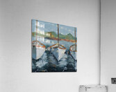 White Sailboats in Mallorca  Acrylic Print