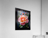 A Pink Rose Captivating AI Concept Art Still Life Painting by Xzendor7 Acrylic Print