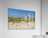 Stage Harbor Lighthouse on Beach Sand on Cape Cod in Massachusetts Acrylic Print
