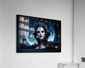 Portrait Of The Vampire Moon Queen Captivating AI Concept Art by Xzendor7  Acrylic Print