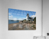 Bristol Ferry Lighthouse at Low Tide in Northern Rhode Island Acrylic Print