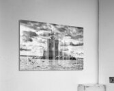 Haunted Middleground Stratford Shoal Lighthouse in Connecticut -B&W Acrylic Print