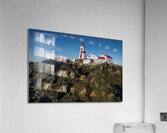 Low Tide Displays Rocky Shore at Head Harbor Lighthouse on Campobello Island in Canada  Acrylic Print