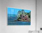 North Conanicut Island Lighthouse in Rhode Island - Illus. Acrylic Print