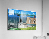 Browns Head Lighthouse Over Penobscot Bay in Maine - Illus. Acrylic Print