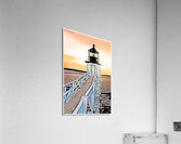 Marshall Point Lighthouse at Sunset in Maine - Illus. Acrylic Print