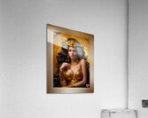Queen Of The Golden Wings Captivating AI Concept Art Portrait by Xzendor7 Acrylic Print
