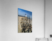 Breakwater Leads to Portland Breakwater Bug Light in Maine Acrylic Print