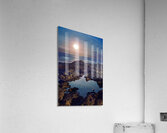 Black lava tidepool with full moon Ka Iwi Hawaii Acrylic Print