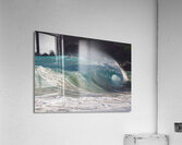 Riding the shorebreak wave at Makapuu Acrylic Print