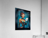 Designing My Cyborg Body Captivating AI Concept Art Illustration Portrait by Xzendor7 Impression acrylique