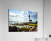 Sun Setting by Annisquam Harbor Light on Northern Shore of Massachusetts Acrylic Print