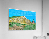 Gay Head Lighthouse Over Cliffs on Marthas Vineyard in Massachusetts - Illus. Acrylic Print