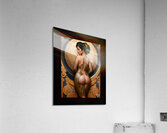 Her Geometric Curves Captivating AI Concept Art Portrait by Xzendor7 Acrylic Print