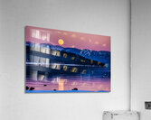 Tahoe City Moonrise  Acrylic Print