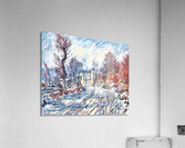 Road to Giverny in Winter impressionist 3 Acrylic Print