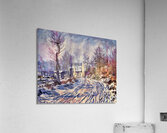 Road to Giverny in Winter oil 2  Acrylic Print