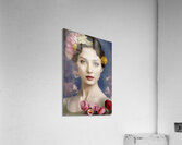 Romantic Floral Portrait of a Woman with Vintage Style and Renaissance Beauty Acrylic Print