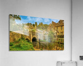 Tranquil Charm: Riverside Glimpse of Castle Combe Acrylic Print