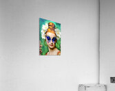 Butterfly Mask Portrait - Surreal Floral Woman Fantasy Art Print Acrylic Print