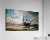 Nelsons Pride: HMS Victory in Portsmouths Sunlit Embrace Acrylic Print