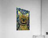 Abstract Portrait of a Cat in Vintage Tiffany Style Stained Glass Acrylic Print