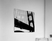 close up golden gate bridge  square 505 Orange 13 Acrylic Print