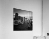 park benches pier 7  square 490 Benches 13k Acrylic Print