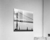 sail boats under sf bay bridge  square 2947 Doubl Acrylic Print