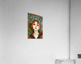 Portrait of Beautiful Woman in Vintage Tiffany Stained Glass Style Acrylic Print