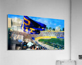 1980s pitt panthers football gameday watercolor art Acrylic Print
