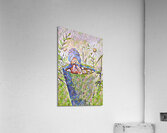 Arte 072 bear cup reading flowers mosaic drawing Acrylic Print